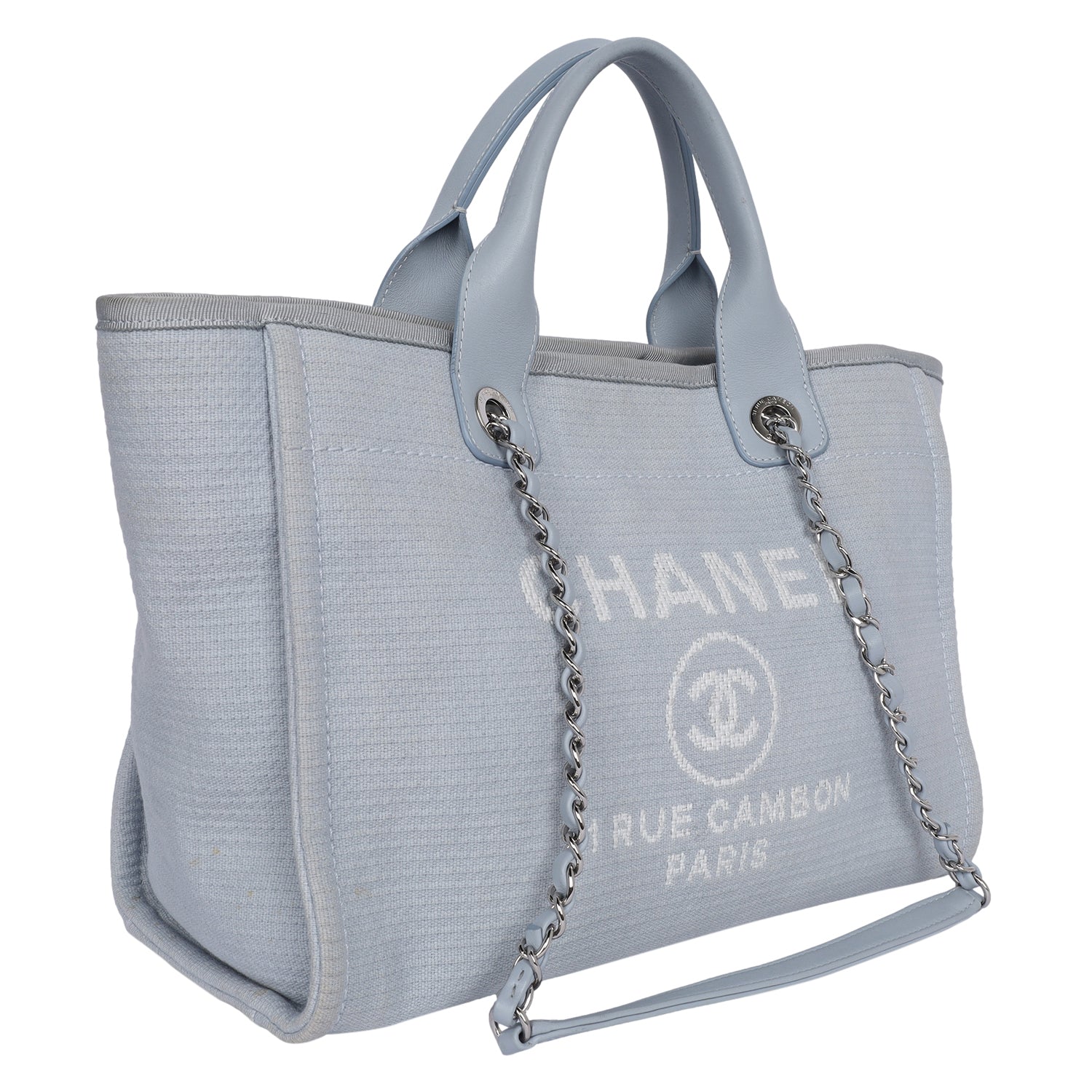 Medium Deauville Tote Baby Blue (Authentic Pre-Owned)