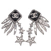 CC Logo Silver Rhinestone Star Pierced Earrings (Authentic Pre-Owned)