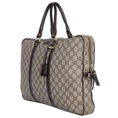 GG Canvas Monogram Briefcase Travel Bag