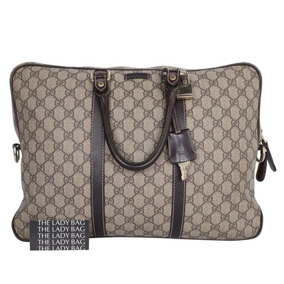 GG Canvas Monogram Briefcase Travel Bag