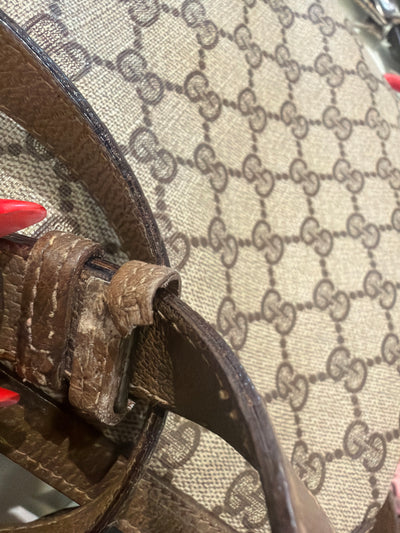 GG Supreme Monogram Web Medium Ophidia Shoulder Bag