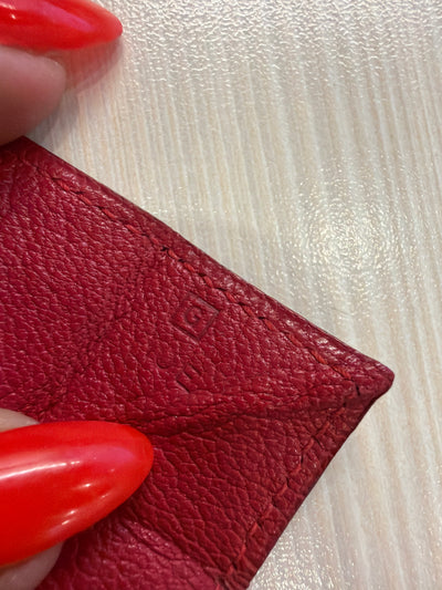 Hermes Le Van Quatre Coin Case in Red Leather