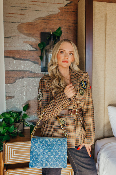 Monogram Denim Coussin PM Blue