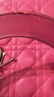 Lady Dior Leather Shoulder Bag