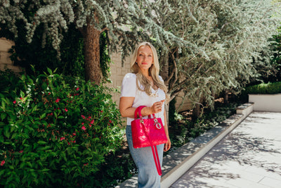 Lady Dior Leather Shoulder Bag