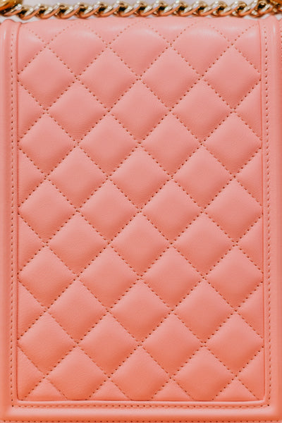 North South Boy Flap Bag Quilted Calfskin Medium