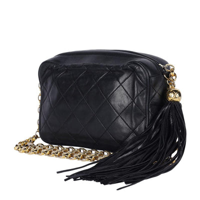 Lambskin Leather Camera Crossbody Bag