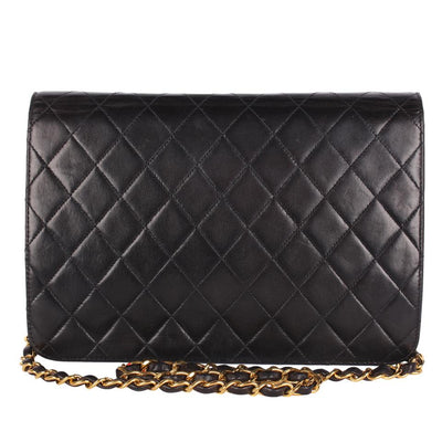 Front Flap Snap Shoulder Bag Black