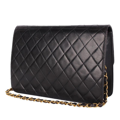 Front Flap Snap Shoulder Bag Black