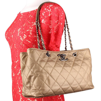 Caviar Quilted French Riviera Tote