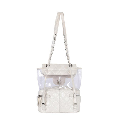 Zip Around Front Flap Backpack Quilted Leather