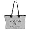 Canvas Leather Deauville Tote Grey (Authentic Pre-Owned)