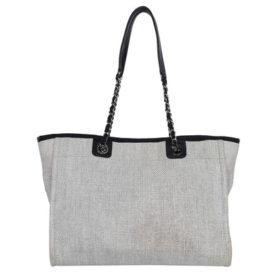 Deauville Canvas Leather Tote Grey