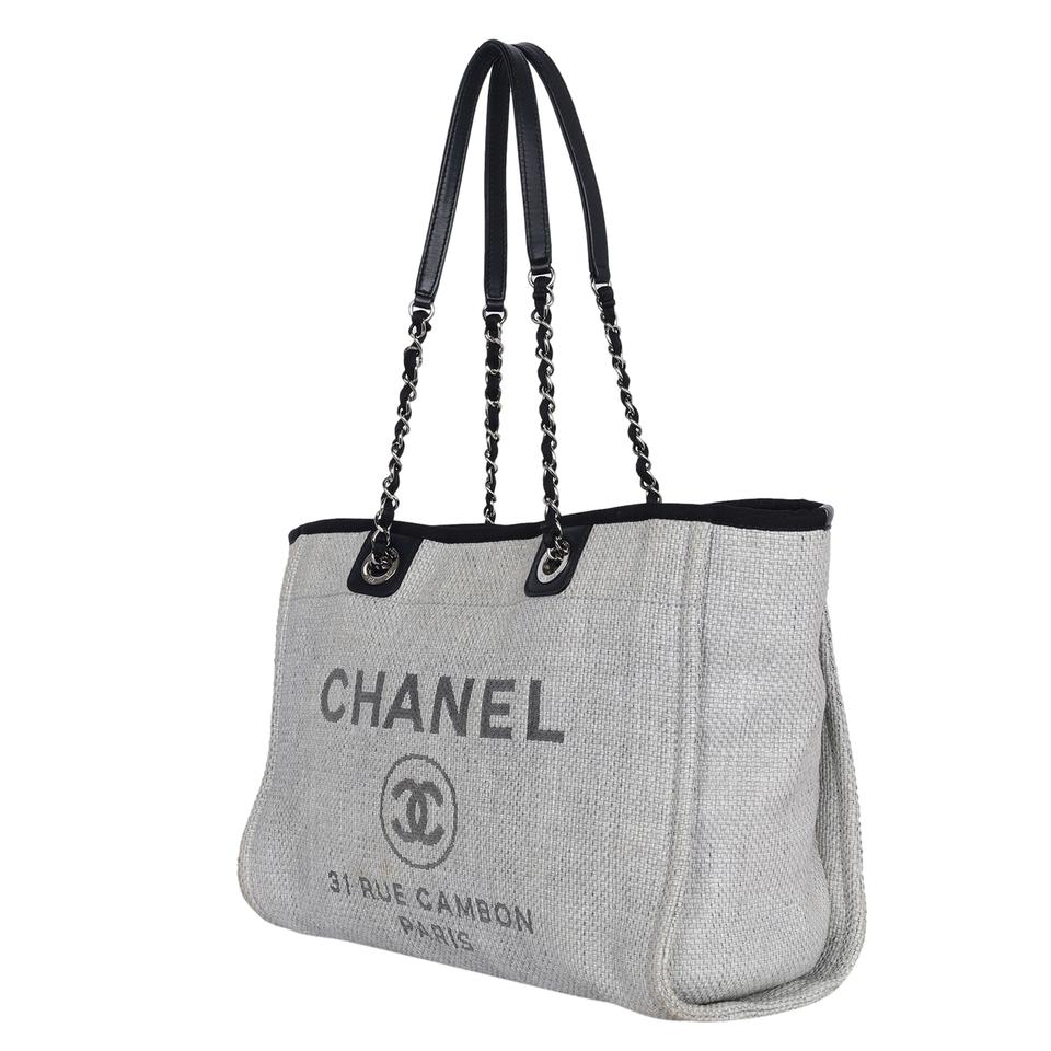chanel deauville tote bag black