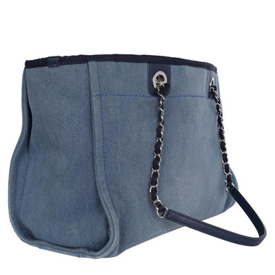 Sequin Canvas Leather Deauville Tote