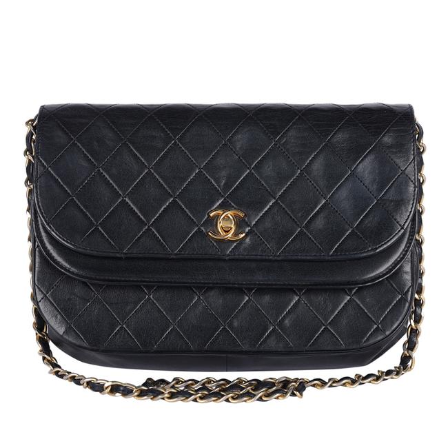 pre-loved] Chanel Vintage Classic Double Flap Bag - Black