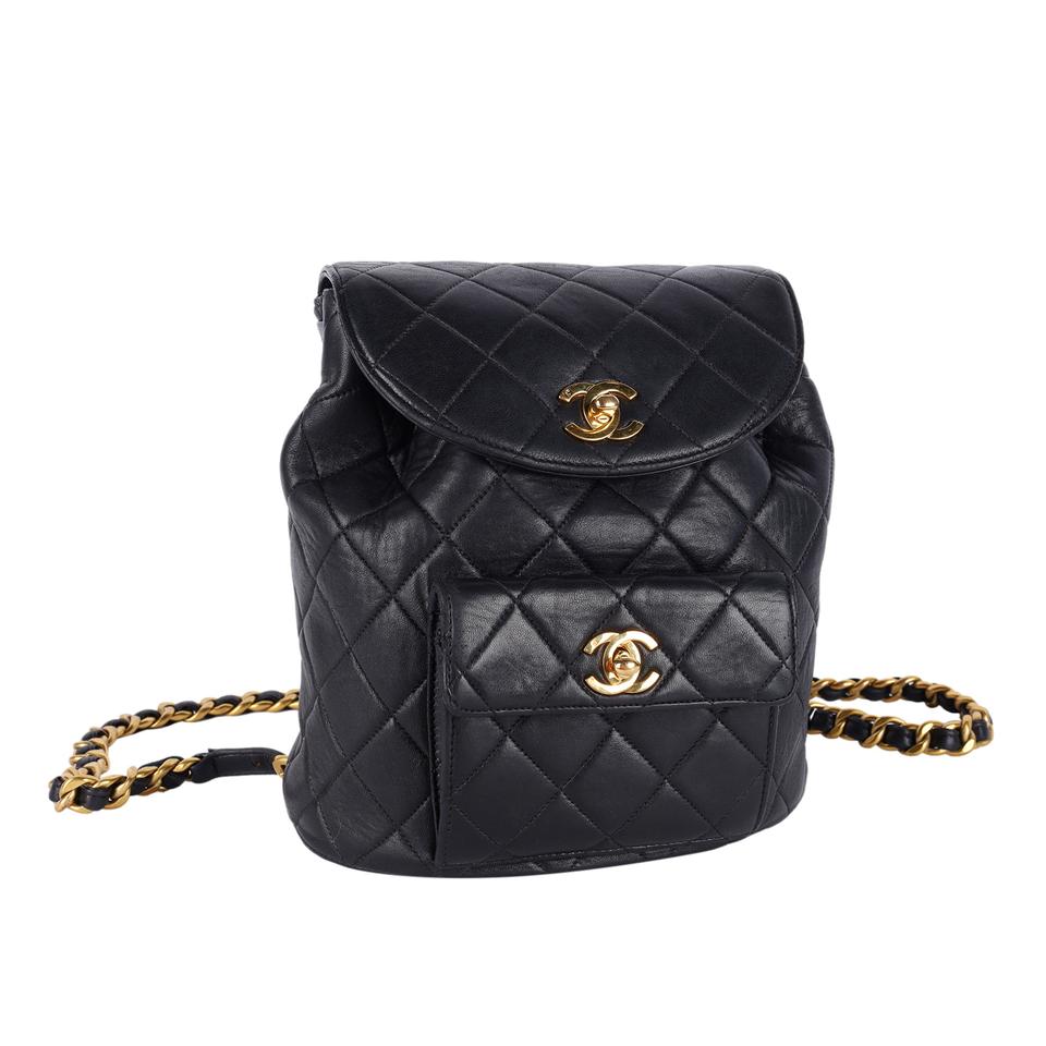 CHANEL 1996-1997 Black Duma Quilted Lambskin Leather Backpack Bag – The Lady Bag