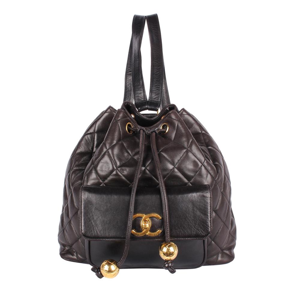 Duma leather backpack Chanel Black in Leather - 39050572