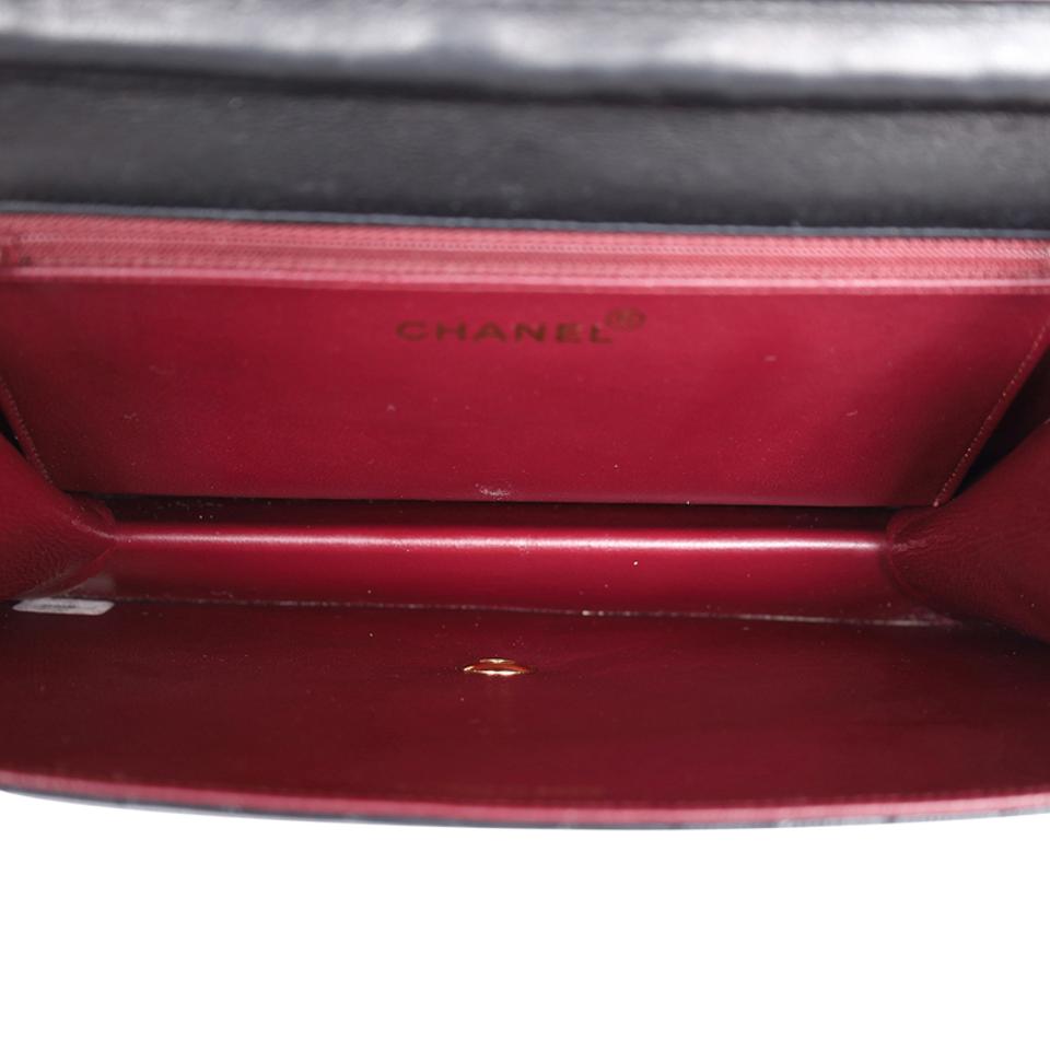 Chanel Classic Red Quilted Lambskin Leather CC Rhinestones Flap