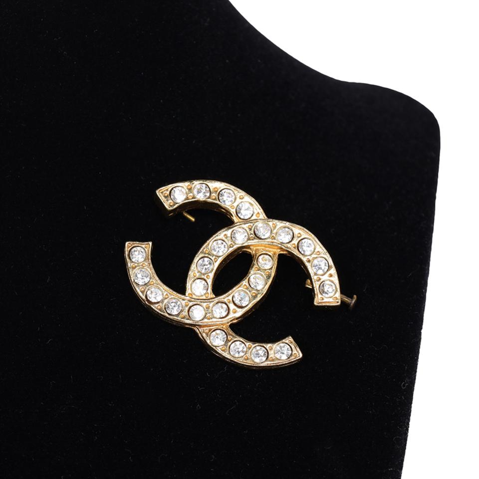 authentic vintage chanel brooch cc