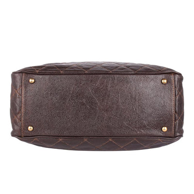 Glazed Caviar Quilted Shiva Tote