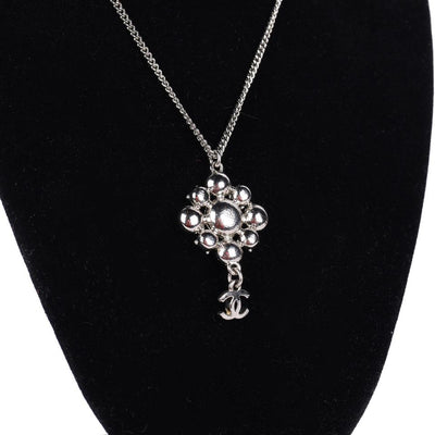 Rhinestone Silver Dangle Necklace (Authentic Pre-owned)