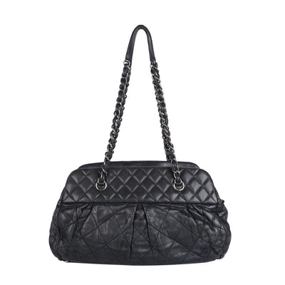 Iridescent Calfskin Chic Quilted Bowling Bag