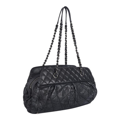 Iridescent Calfskin Chic Quilted Bowling Bag