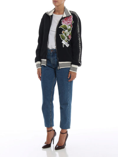 Embellished Cady Zip Sweat Jacket