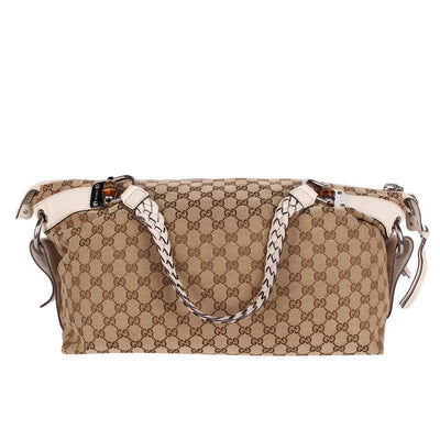 GG Bamboo Leather Satchel Bag