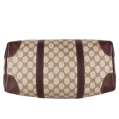 GG Monogram Canvas Leather Boston Satchel