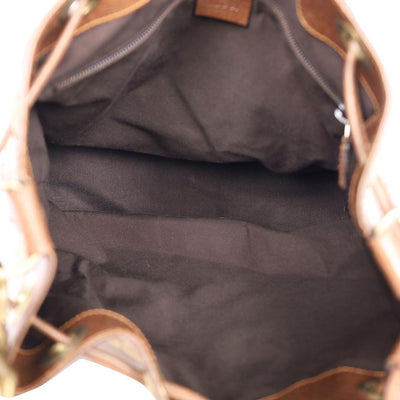 GG Leather Bucket Drawstring Cross Body Bag