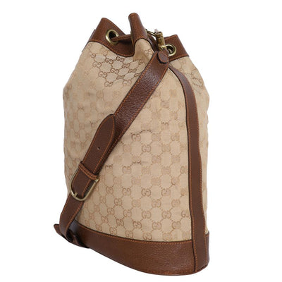 GG Leather Bucket Drawstring Cross Body Bag