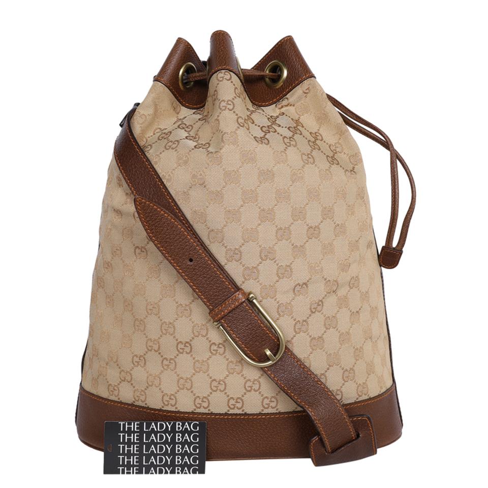 Gucci leather hotsell bucket bag