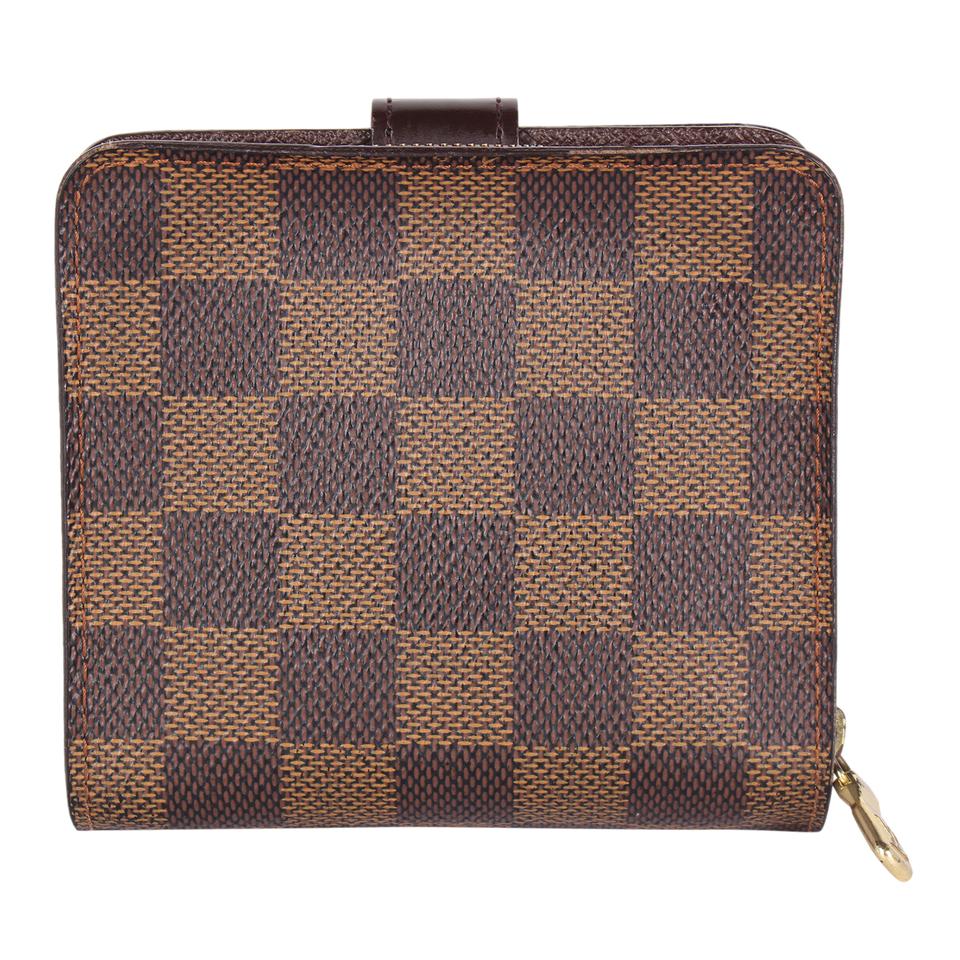 Damier Ebene Zippy Leather Wallet