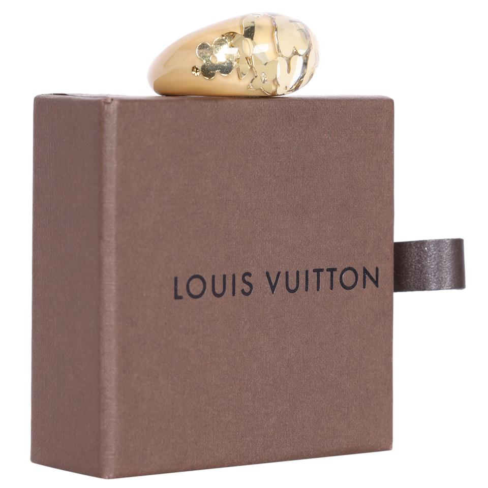 Louis Vuitton Black Resin Inclusion Ring Size Small (5/6).