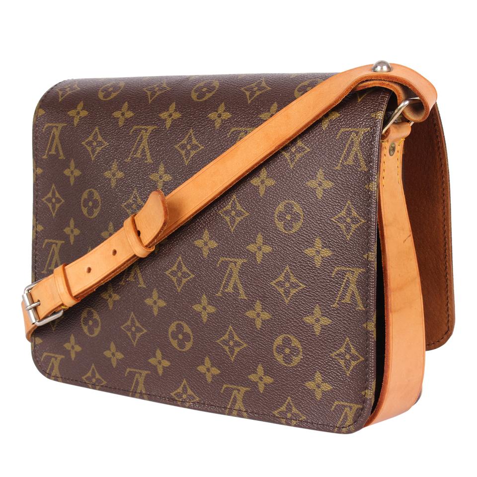 Leather Monogram Canvas Cartouchiere GM (Authentic Pre-Owned)  Brown  leather backpack, Louis vuitton, Louis vuitton monogram