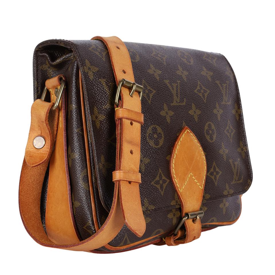 Louis Vuitton Cartouchiere Brown Canvas Shoulder Bag (Pre-Owned)