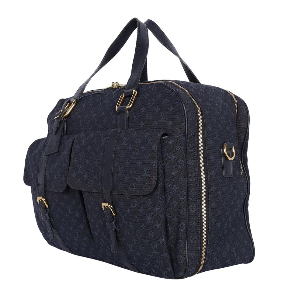 Leather weekend bag Louis Vuitton Navy in Leather - 23622940