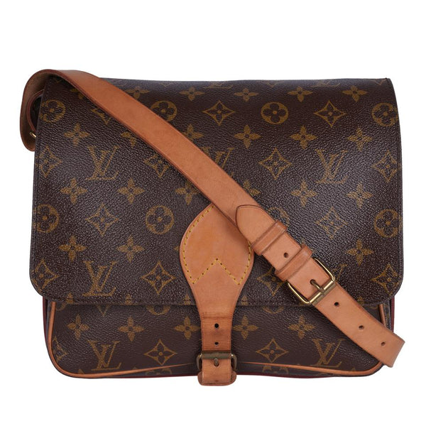 Authentic Louis Vuitton Monogram Cartouchiere GM M51252 Shoulder Cross Bag  7302E
