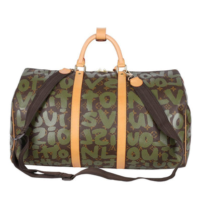 Stephen Sprouse Monogram Graffiti Keepall 50 Duffle Bag (Authentic Pre-Owned)