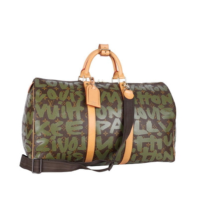 Stephen Sprouse Monogram Graffiti Keepall 50 Duffle Bag (Authentic Pre-Owned)