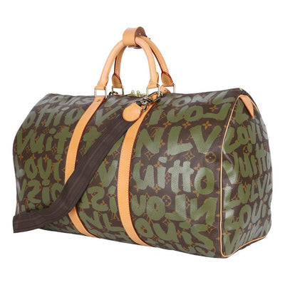 Stephen Sprouse Monogram Graffiti Keepall 50 Duffle Bag (Authentic Pre-Owned)