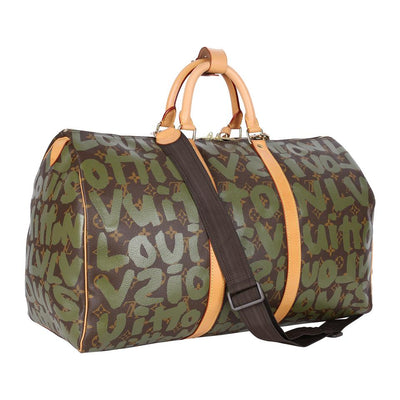 Stephen Sprouse Monogram Graffiti Keepall 50 Duffle Bag (Authentic Pre-Owned)