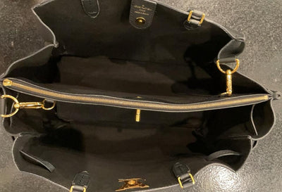 Lockmeto Leather Satchel Crossbody Bag Black