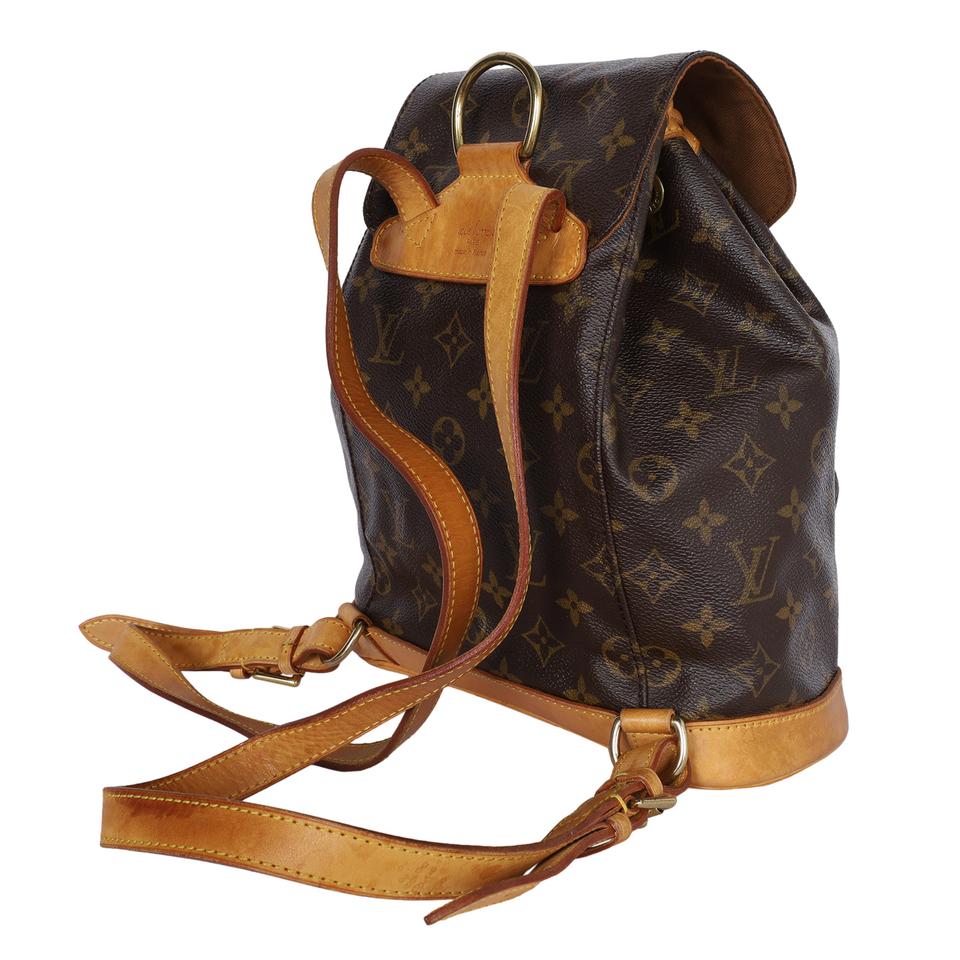 louis vuitton canvas backpack used Authenticated Pre-Owned Louis Vuitton Montsouris MM, Women's, Size: One size, Brown