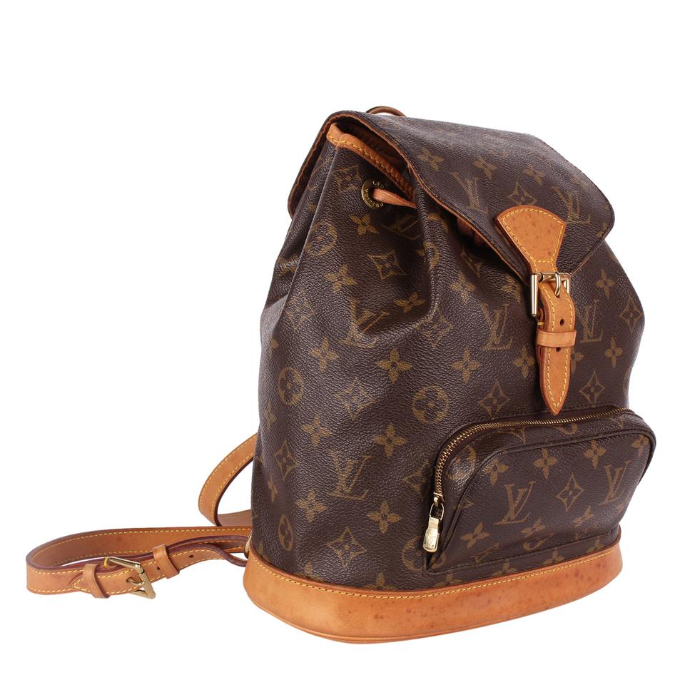 LOUIS VUITTON-Green Monogram Mini Lin Canvas Montsouris GM