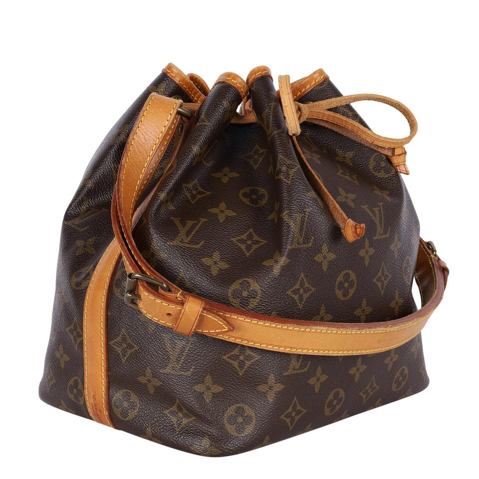 Louis Vuitton Noe Monogram Canvas Bucket Bag w/ New Vachetta