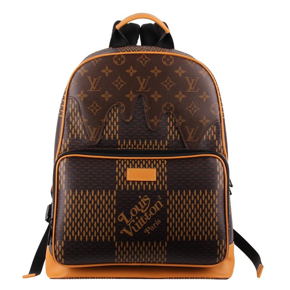 LOUIS VUITTON Campus Backpack Brown Coated Canvas