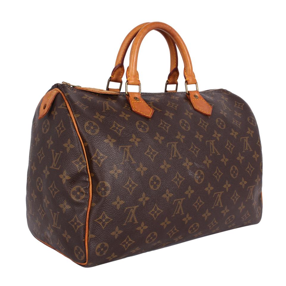 Louis Vuitton Handbag Monogram Speedy 35 Canvas Brown Unisex M41524 Auction